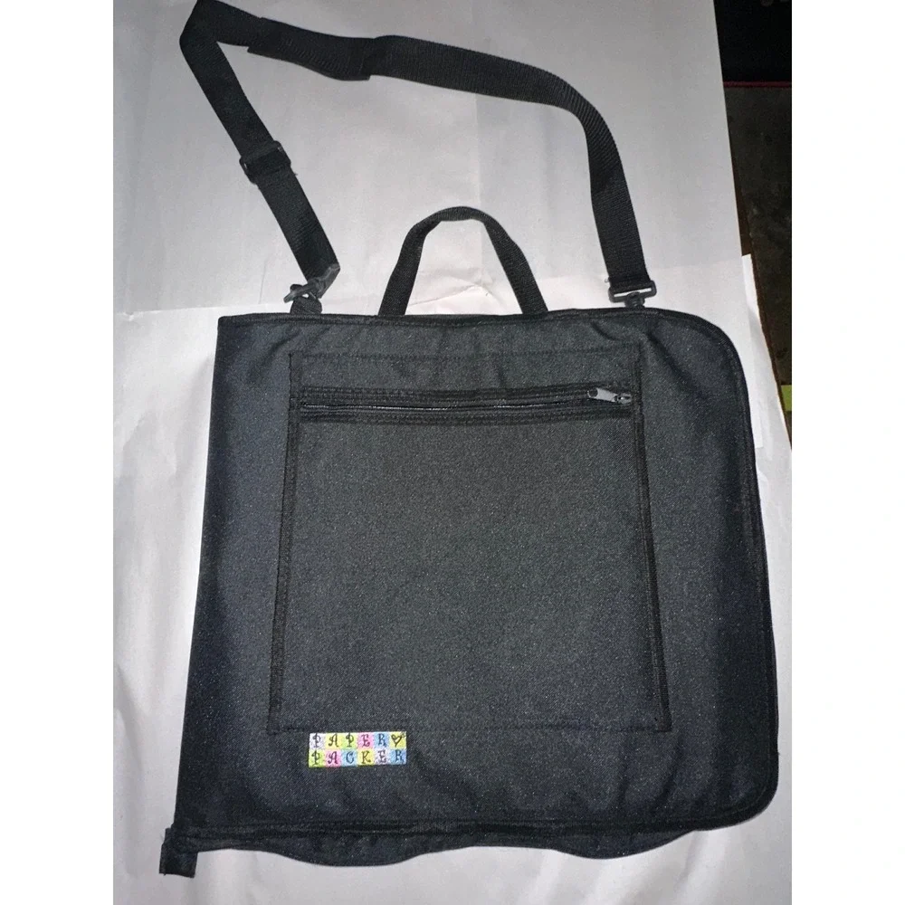 Paper Packer Black Canvas Scrapbooking Craft Organizer Bag Shoulder Strap